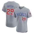 tocy C.Cubs #29 Michael Busch Player Gray Road Limited Elite Home Stitched Jerseys