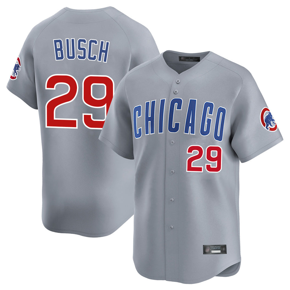 tocy C.Cubs #29 Michael Busch Player Gray Road Limited Home Stitched Jerseys