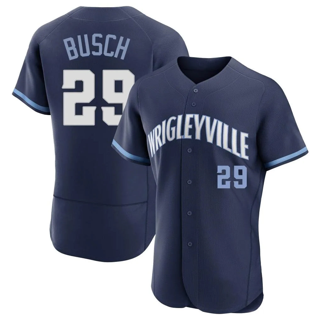 tocy C.Cubs #29 Michael Busch Player Navy City Connect Limited Elite Home Stitched Jerseys