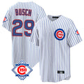 tocy C.Cubs #29 Michael Busch Player White 150th Anniversary Home Game Stitched Jerseys
