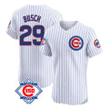 tocy C.Cubs #29 Michael Busch Player White 150th Anniversary Limited Elite Home Game Stitched Jerseys