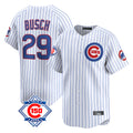 tocy C.Cubs #29 Michael Busch Player White 150th Anniversary Limited Home Game Stitched Jerseys