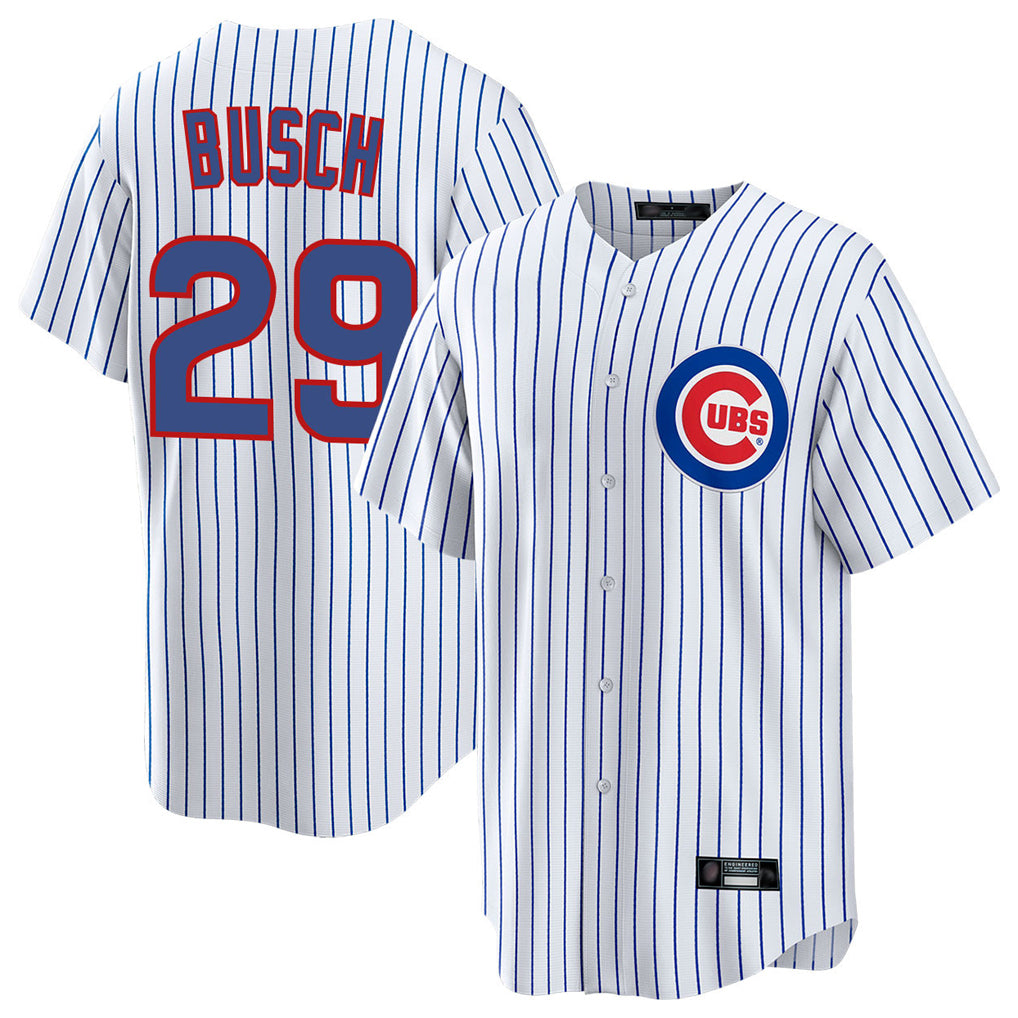 tocy C.Cubs #29 Michael Busch Player White Game Home Stitched Jerseys