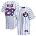 tocy C.Cubs #29 Michael Busch Player White Game Home Stitched Jerseys