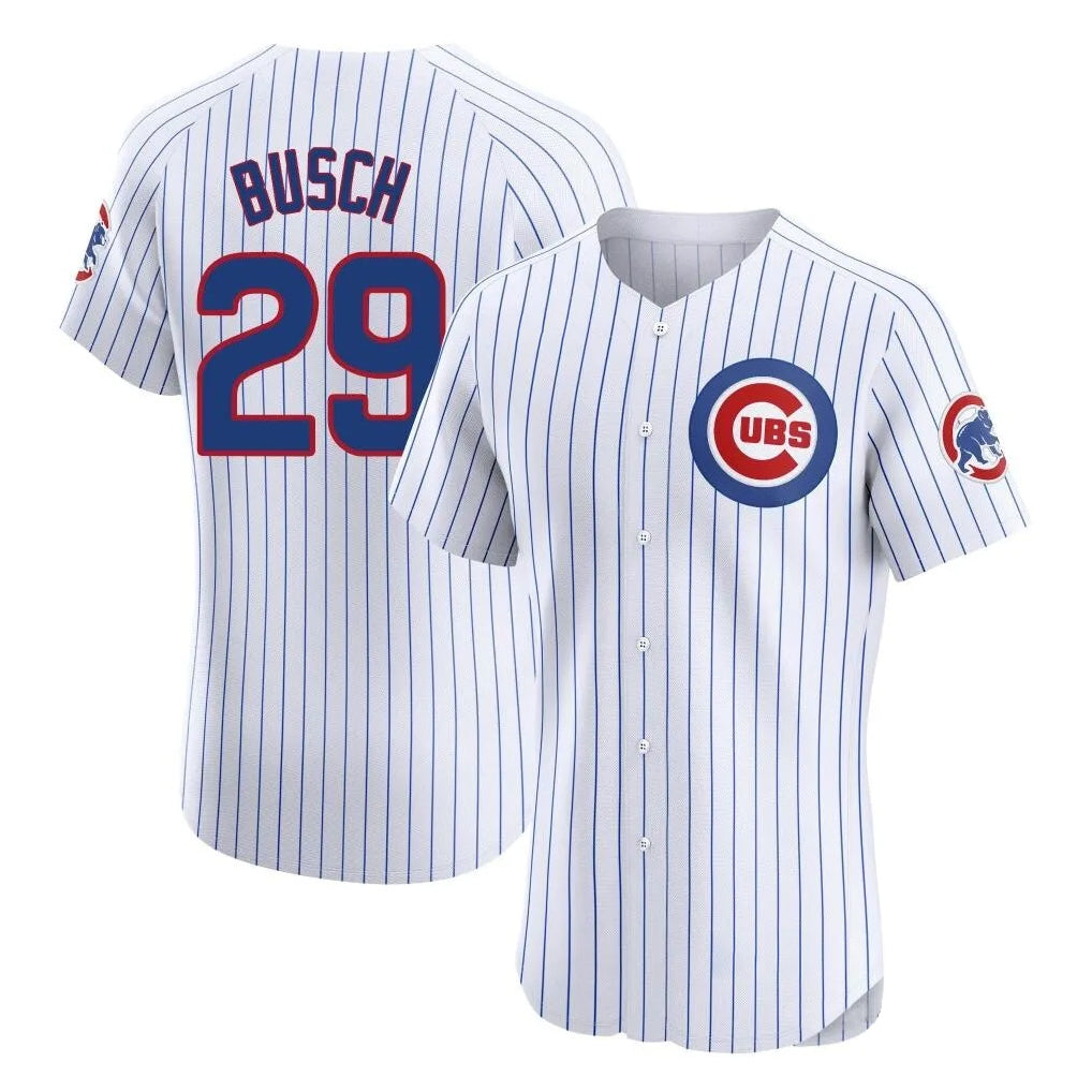 tocy C.Cubs #29 Michael Busch Player White Limited Elite Home Game Stitched Jerseys