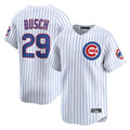 tocy C.Cubs #29 Michael Busch Player White Limited Home Game Stitched Jerseys