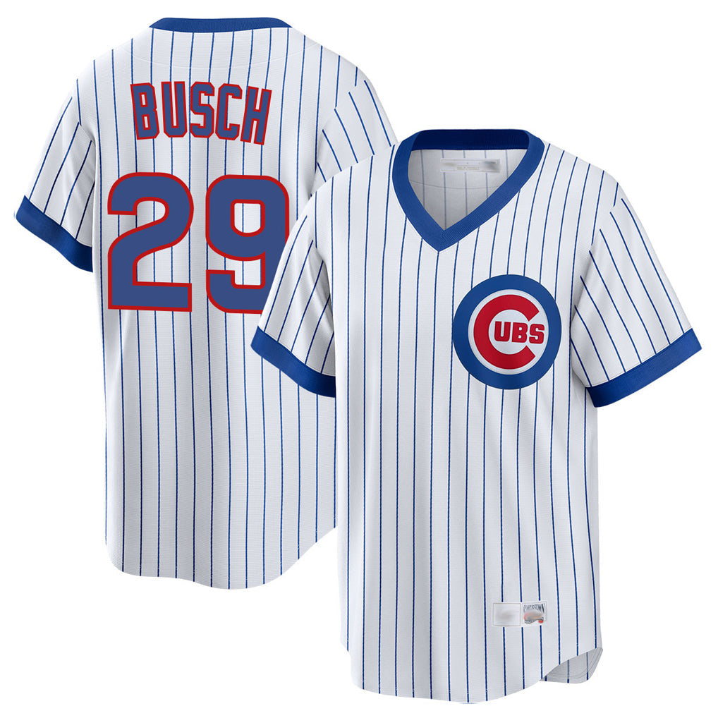 tocy C.Cubs #29 Michael Busch Player White T-shirt Cooperstown Collection Limited Stitched Jerseys
