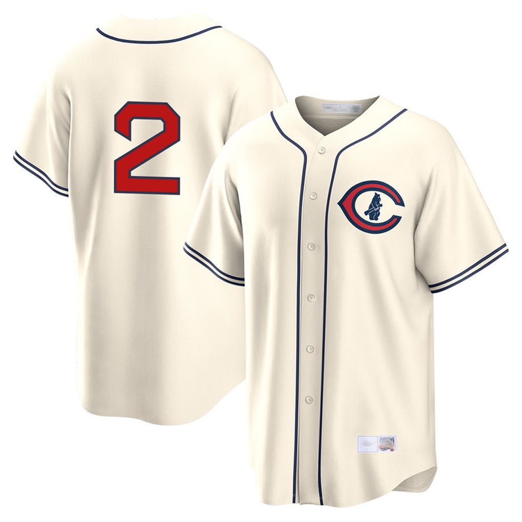 tocy C.Cubs #2 Nico Hoerner Player Cream Field of Dreams Home Game Stitched Jerseys
