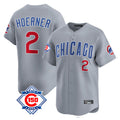 tocy C.Cubs #2 Nico Hoerner Player Gray Road 150th Anniversary Limited Home Stitched Jerseys