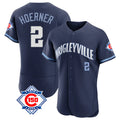 tocy C.Cubs #2 Nico Hoerner Player Navy City Connect 150th Anniversary Limited Elite Home Stitched Jerseys