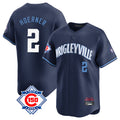 tocy C.Cubs #2 Nico Hoerner Player Navy City Connect 150th Anniversary Limited Home Stitched Jerseys