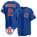 tocy C.Cubs #2 Nico Hoerner Player Royal 150th Anniversary Home Game Stitched Jerseys