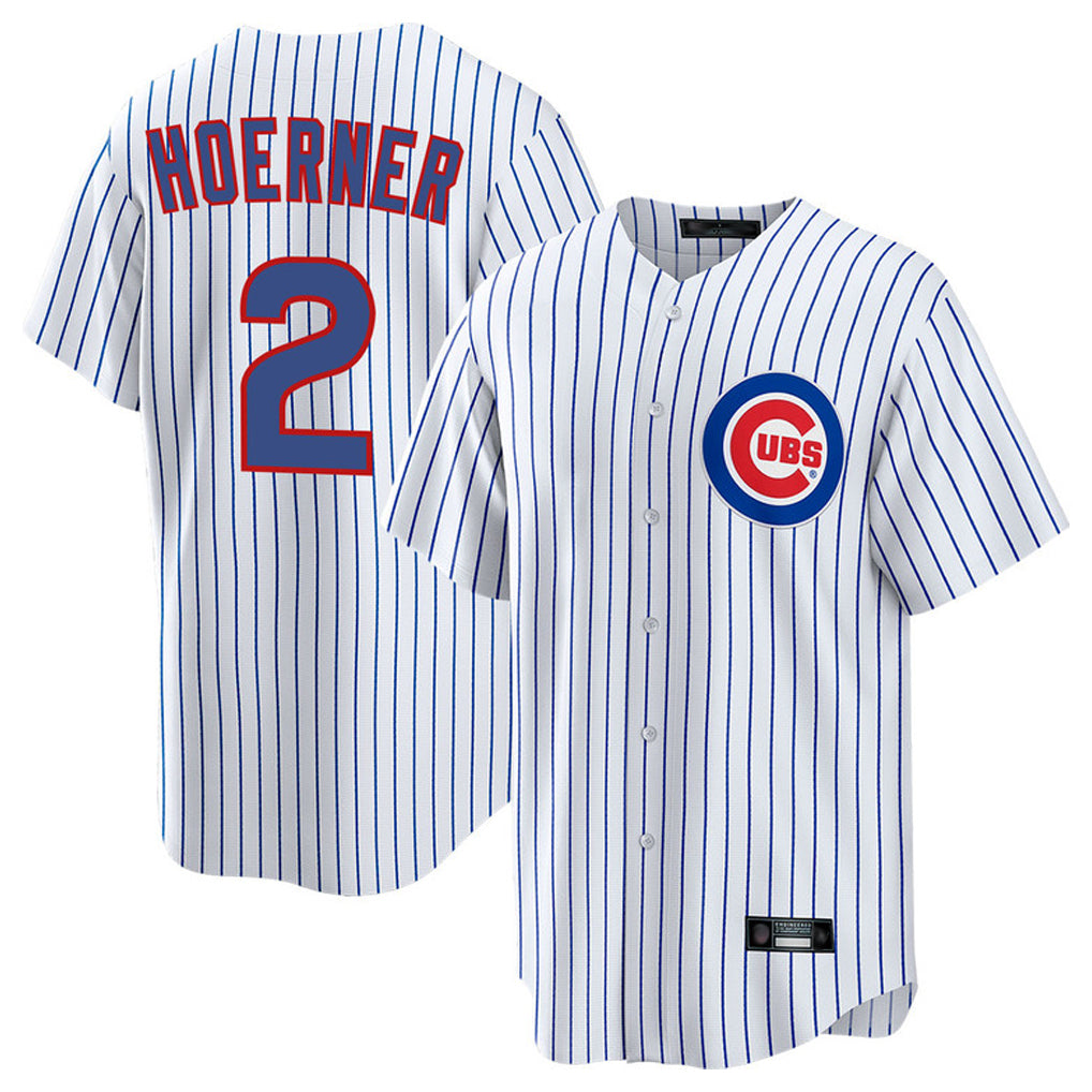 tocy C.Cubs #2 Nico Hoerner Player White Game Home Stitched Jerseys