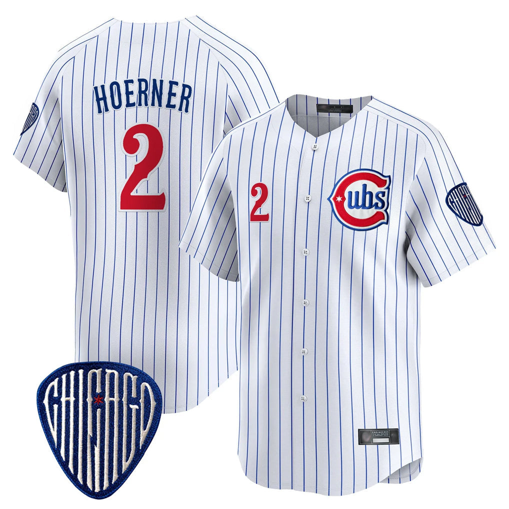 tocy C.Cubs #2 Nico Hoerner Player White Pinstripe Vapor Premier Limited Home Stitched Jerseys