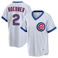 tocy C.Cubs #2 Nico Hoerner Player White T-shirt Cooperstown Collection Limited Stitched Jerseys