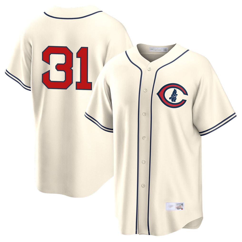 tocy C.Cubs #31 Greg Maddux Player Cream Field of Dreams Home Game Stitched Jerseys