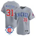 tocy C.Cubs #31 Greg Maddux Player Gray Road 150th Anniversary Limited Home Stitched Jerseys
