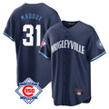 tocy C.Cubs #31 Greg Maddux Player Navy 150th Anniversary City Connect Home Game Stitched Jerseys