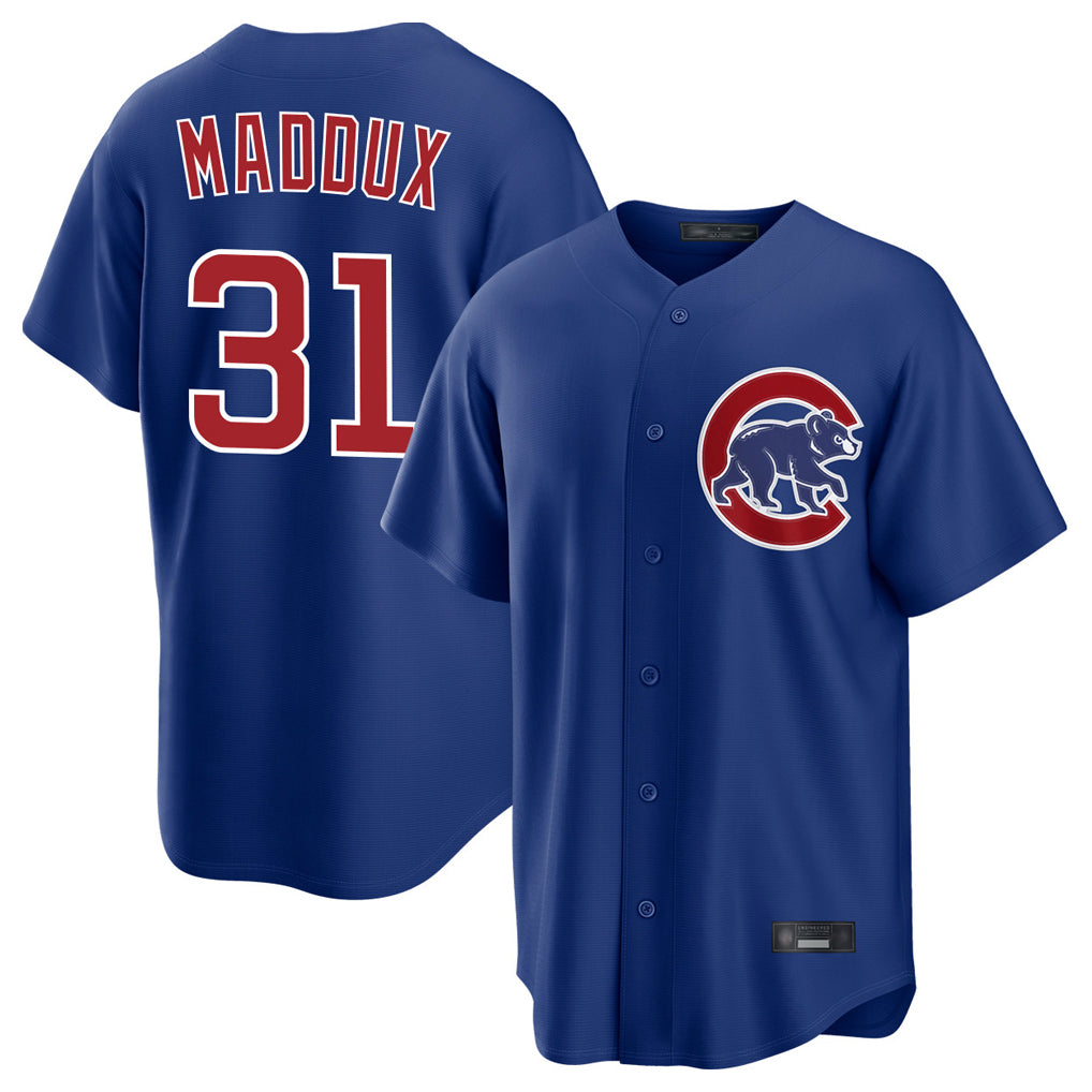 tocy C.Cubs #31 Greg Maddux Player Royal Home Game Stitched Jerseys