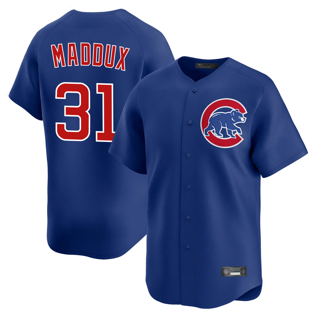 tocy C.Cubs #31 Greg Maddux Player Royal Limited Home Stitched Jerseys