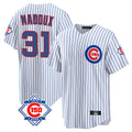 tocy C.Cubs #31 Greg Maddux Player White 150th Anniversary Home Game Stitched Jerseys