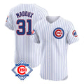 tocy C.Cubs #31 Greg Maddux Player White 150th Anniversary Limited Elite Home Game Stitched Jerseys