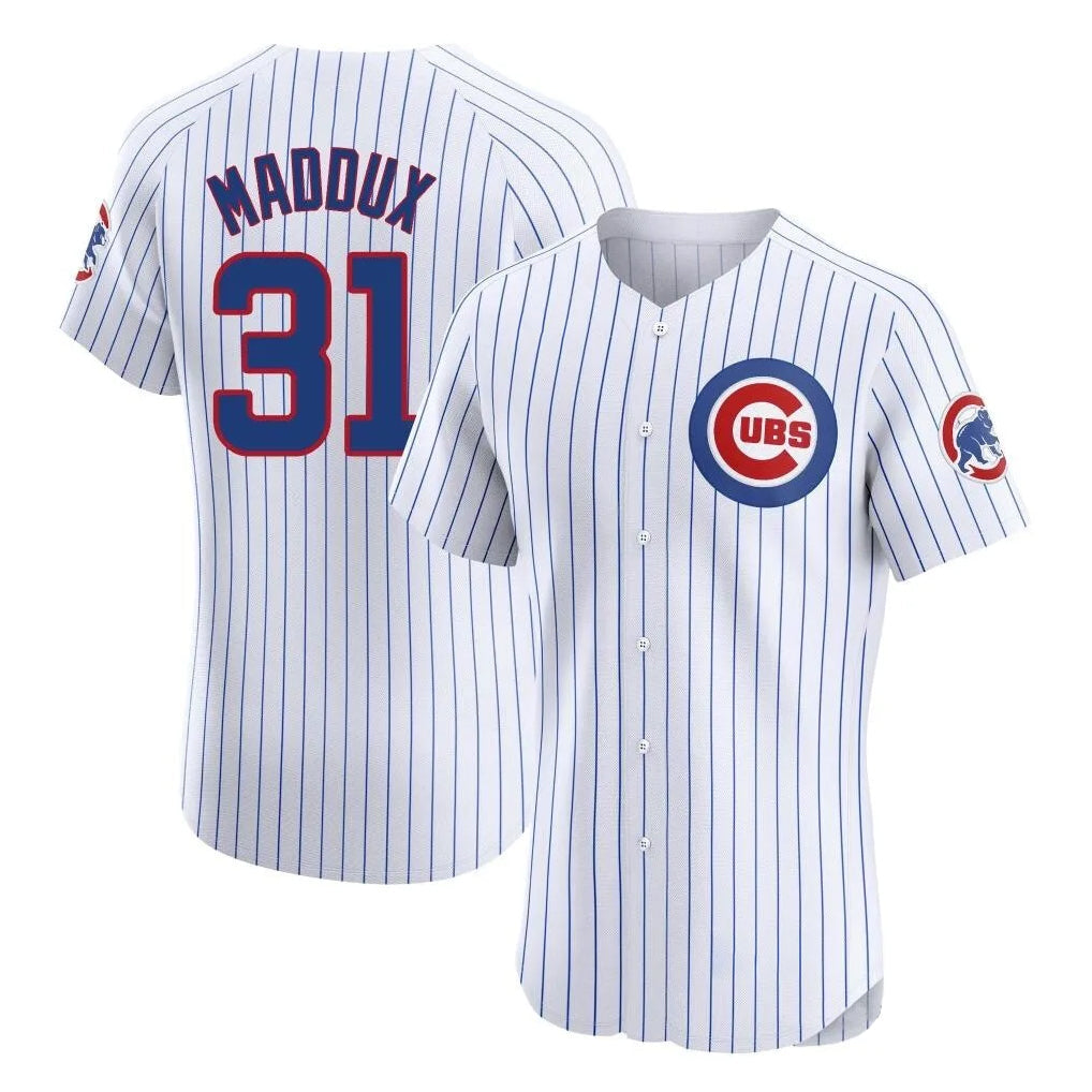 tocy C.Cubs #31 Greg Maddux Player White Limited Elite Home Game Stitched Jerseys