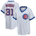 tocy C.Cubs #31 Greg Maddux Player White T-shirt Cooperstown Collection Limited Stitched Jerseys