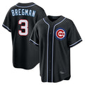 tocy C.Cubs #3 Alex Bregman Black Fashion Out Game Stitched Jerseys