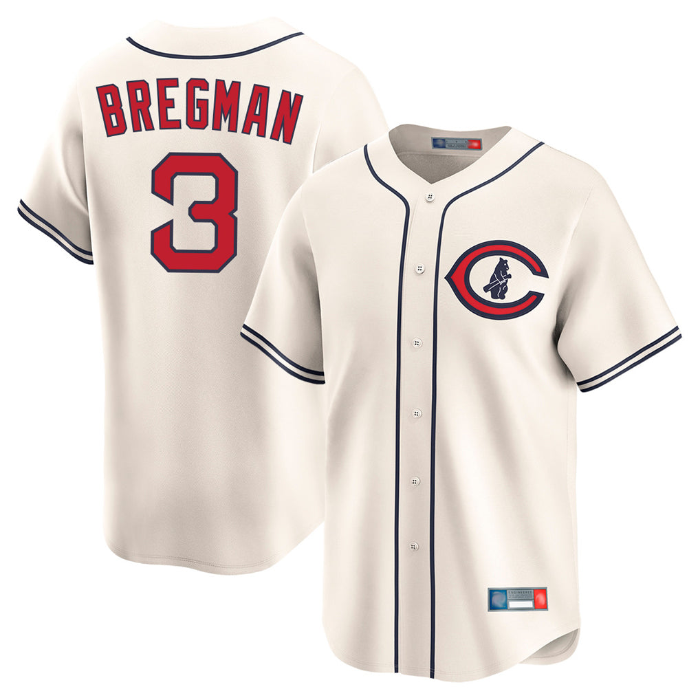 tocy C.Cubs #3 Alex Bregman Cream Field of Dreams Limited Home Game Stitched Jerseys