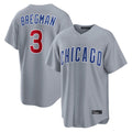 tocy C.Cubs #3 Alex Bregman Gray Home Game Stitched Jerseys