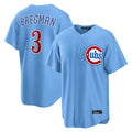 tocy C.Cubs #3 Alex Bregman Light Blue Home Game Stitched Jerseys