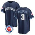 tocy C.Cubs #3 Alex Bregman Navy 150th Anniversary City Connect Home Game Stitched Jerseys