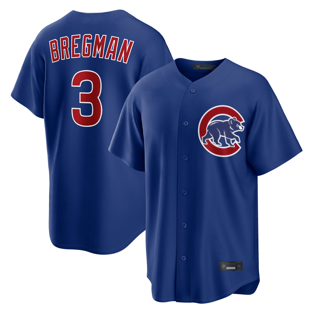 tocy C.Cubs #3 Alex Bregman Royal Home Game Stitched Jerseys
