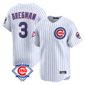 tocy C.Cubs #3 Alex Bregman White Game Home Stitched Jerseys