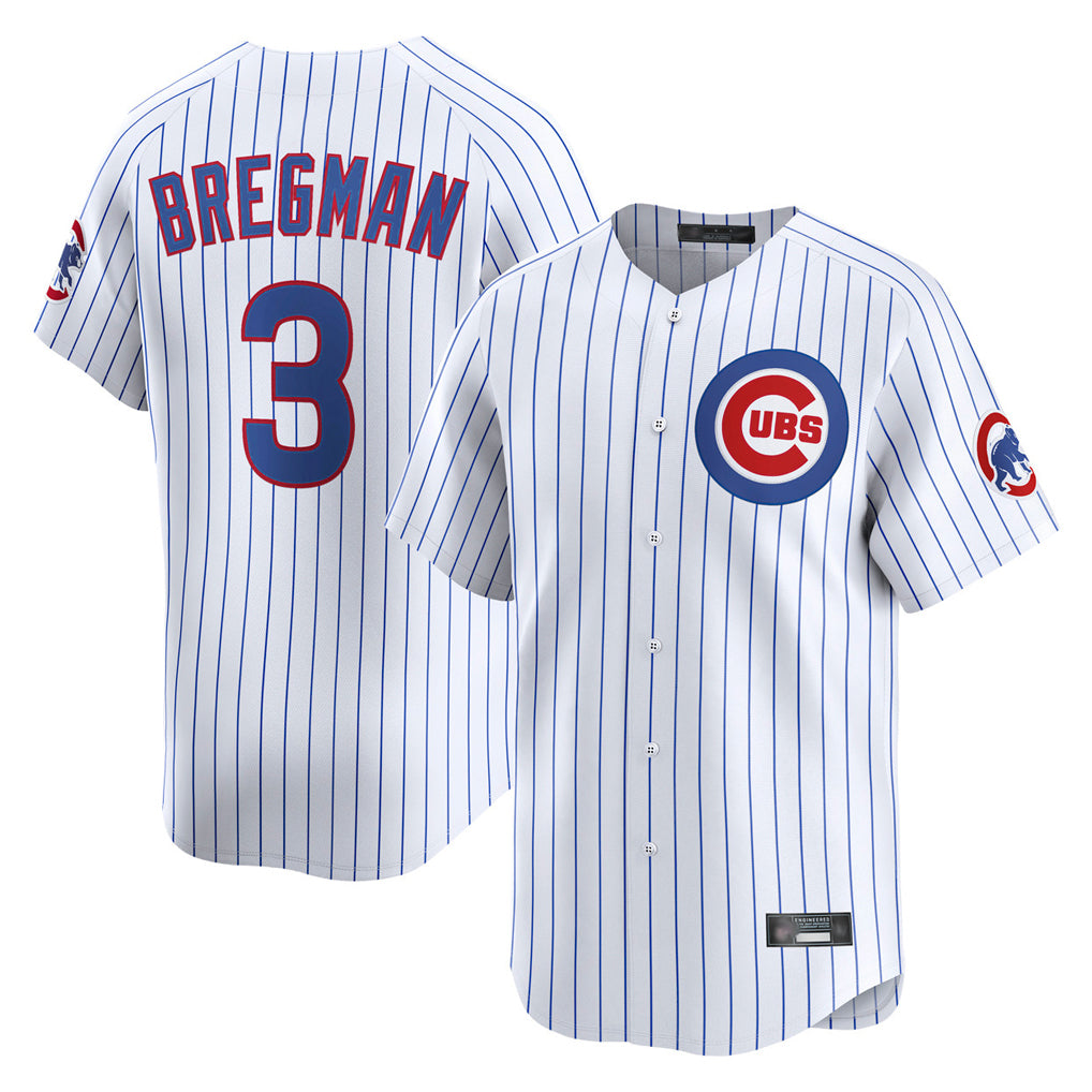 tocy C.Cubs #3 Alex Bregman White Limited Home Game Stitched Jerseys