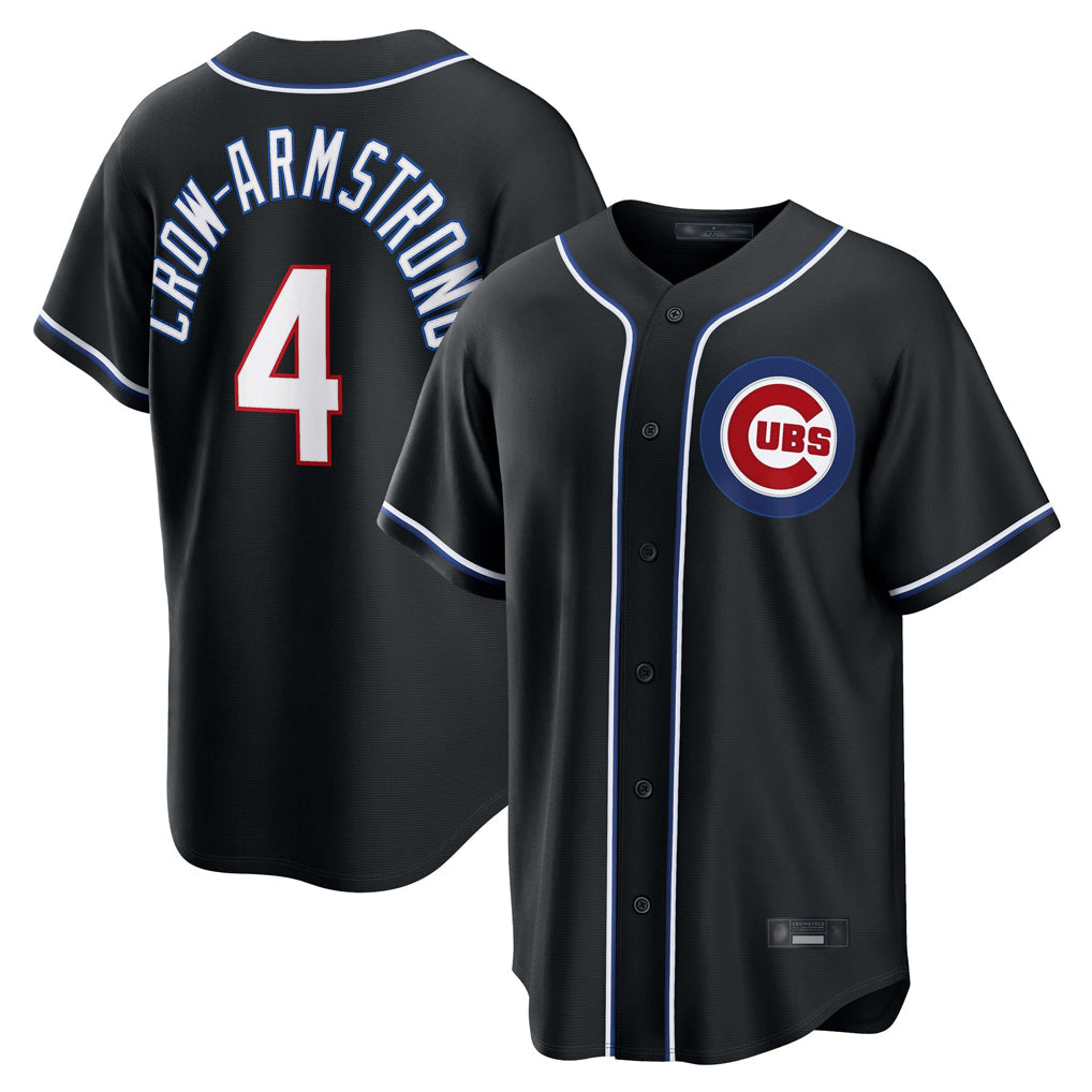 tocy C.Cubs #4 Pete Crow-Armstrong Player Black Fashion Out Game Stitched Jerseys