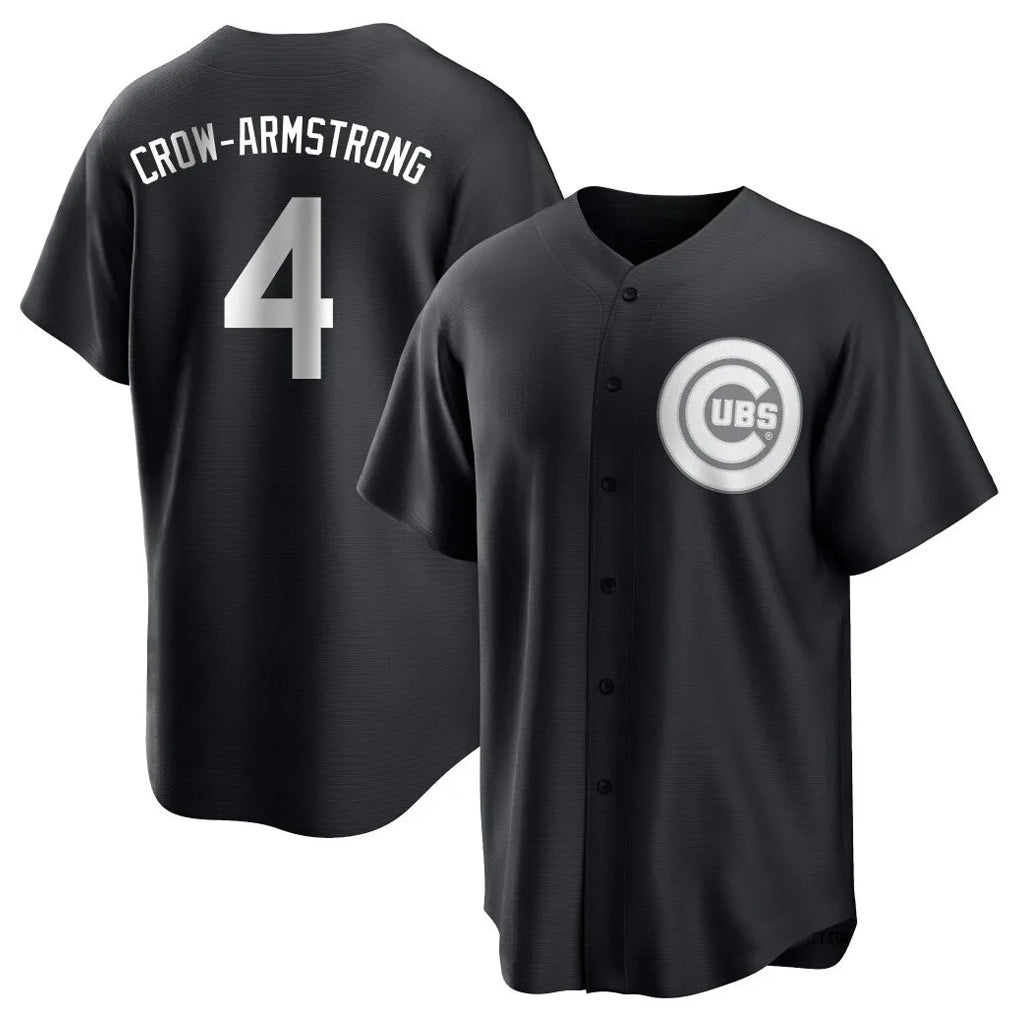 tocy C.Cubs #4 Pete Crow-Armstrong Player Black Game Stitched Jerseys