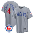 tocy C.Cubs #4 Pete Crow-Armstrong Player Gray 150th Anniversary Home Game Stitched Jerseys
