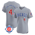 tocy C.Cubs #4 Pete Crow-Armstrong Player Gray Road 150th Anniversary Limited Elite Home Stitched Jerseys
