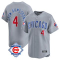 tocy C.Cubs #4 Pete Crow-Armstrong Player Gray Road 150th Anniversary Limited Home Stitched Jerseys