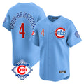 tocy C.Cubs #4 Pete Crow-Armstrong Player Light Blue 150th Anniversary Limited Home Stitched Jerseys