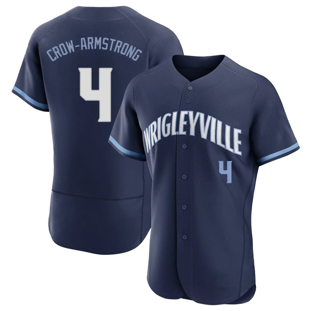 tocy C.Cubs #4 Pete Crow-Armstrong Player Navy City Connect Limited Elite Home Stitched Jerseys