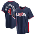 tocy C.Cubs #4 Pete Crow-Armstrong Player Navy USA 2026 World Classic Home Limited Stitched Jerseys