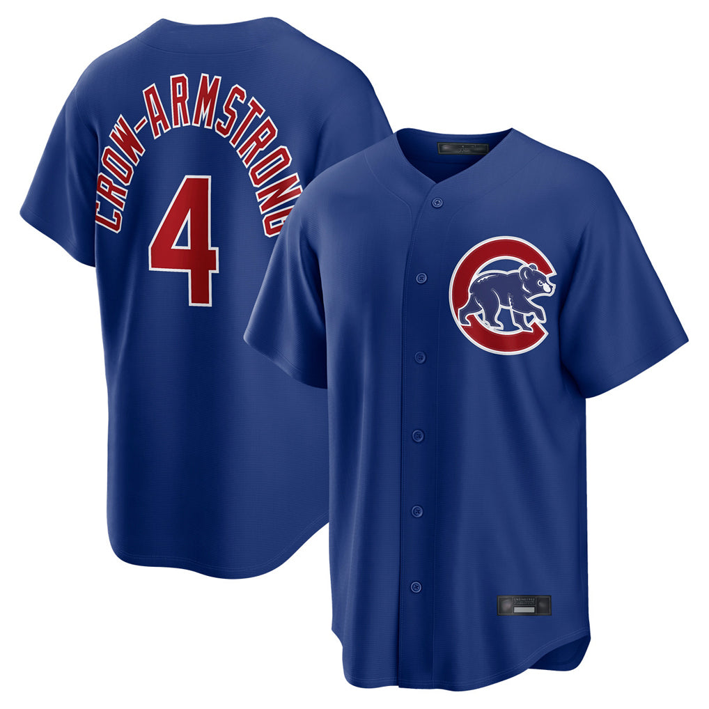 tocy C.Cubs #4 Pete Crow-Armstrong Player Royal Home Game Stitched Jerseys