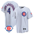 tocy C.Cubs #4 Pete Crow-Armstrong Player White 150th Anniversary Home Game Stitched Jerseys