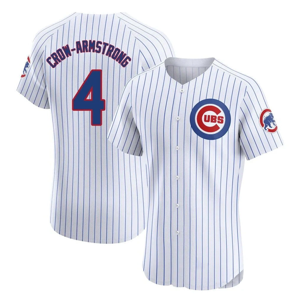 tocy C.Cubs #4 Pete Crow-Armstrong Player White Limited Elite Home Game Stitched Jerseys