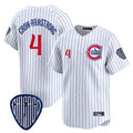 tocy C.Cubs #4 Pete Crow-Armstrong Player White Pinstripe Vapor Premier Limited Home Stitched Jerseys