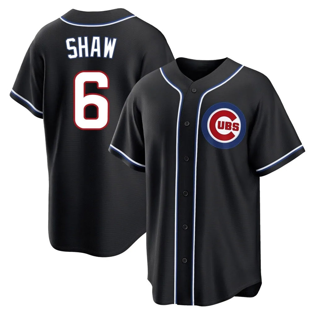 tocy C.Cubs #6 Matt Shaw Player Black Fashion Out Game Stitched Jerseys