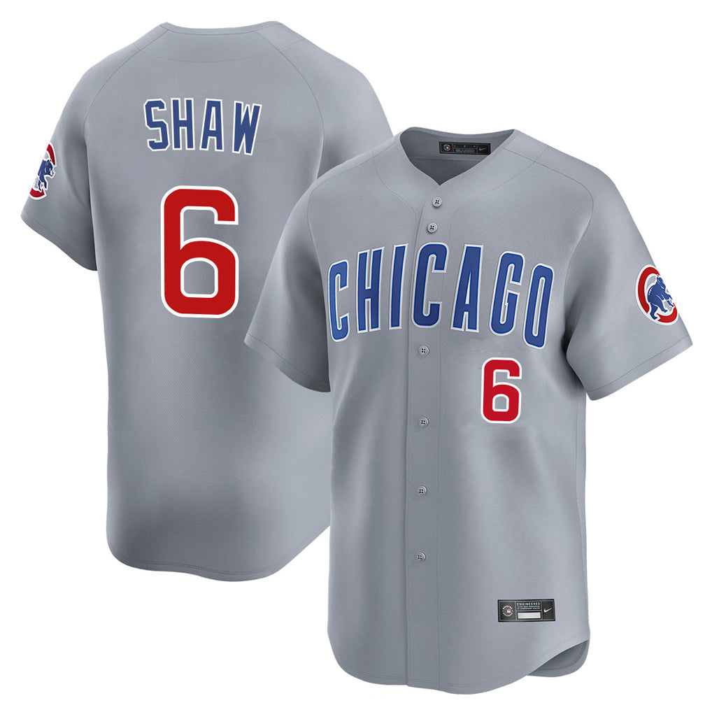 tocy C.Cubs #6 Matt Shaw Player Gray Road Limited Home Stitched Jerseys